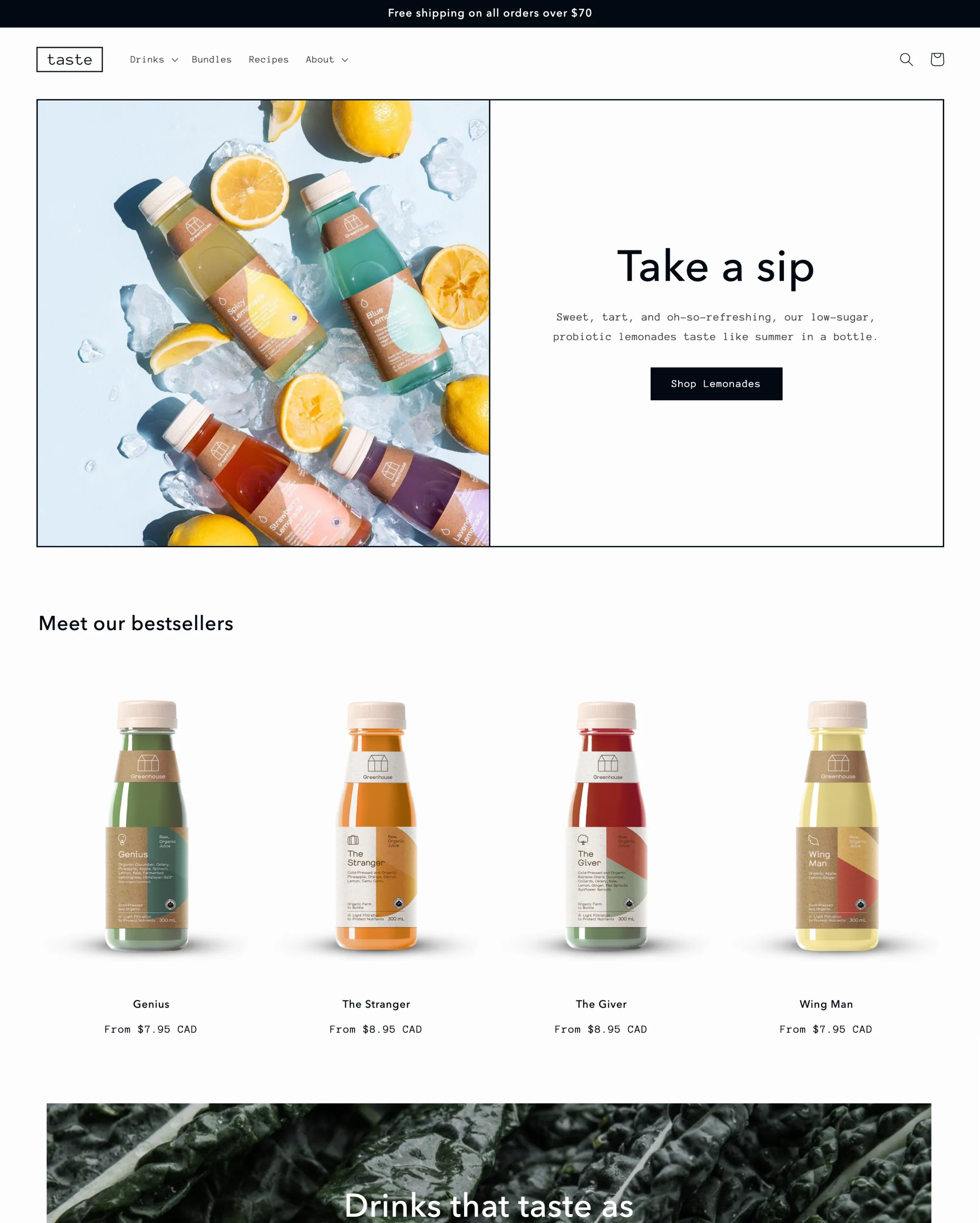 Shopify免费模板 - Taste